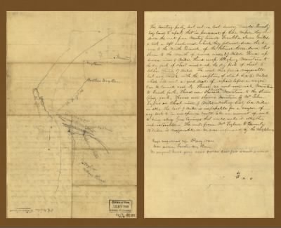 Thumbnail for Monterey > [Pencil sketch of the route of scouting party from Monterey, Highland County, Va. toward Beverly, Randolph County, W. Va.].