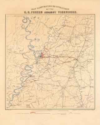 Vicksburg > Map illustrating the operations of the U.S. forces against Vicksburg / compiled at the U.S. Coast Survey Office.