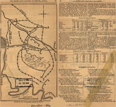 Thumbnail for Seven Days' Battles > The Seven Days' battles on the Peninsula ; Positions and movements, June 25 to July 1 [1862].