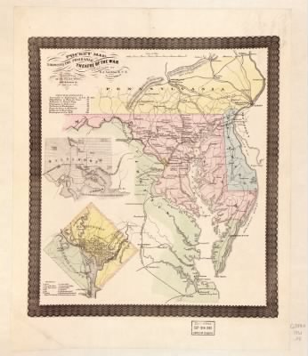 United States, war maps > Pocket map showing the probable theatre of the war Compiled by G. A. Aschbach, C.E. Allentown, Pa.