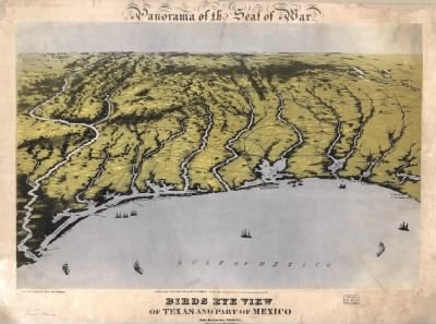 Thumbnail for Texas, seat of war > Panorama of the seat of war : bird's eye view of Texas and part of Mexico / drawn from nature and lith. by John Bachmann.