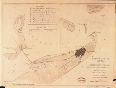 Thumbnail for Galveston > Galveston, Texas, showing the fortifications &c. / prepared by order of Maj. Gen. N.P. Banks, Henry L. Abbot, capt. & chief Topl. Engs. ; photographed by Brown & Ogilvie.