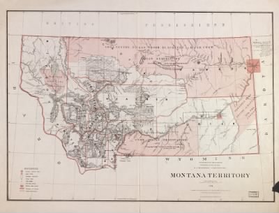 Montana territory > Montana territory / compiled from the official records of the General Lane Office and other sources by C. Roeser, principal draughtsman G.L.O. ; photo lith. & print. by Julius Bien.