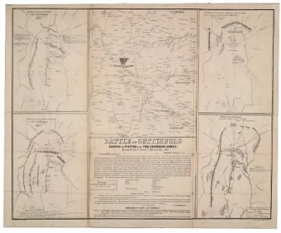 Thumbnail for Gettysburg, Battle of > Battle of Gettysburg : showing the position of the two contending armies during the first, second & third of July 1863.