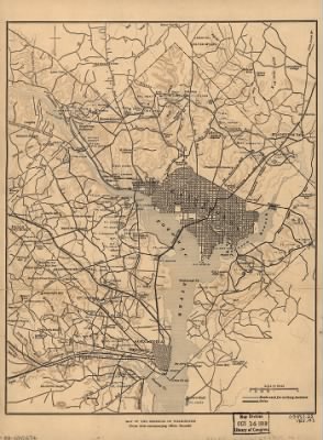 Thumbnail for Washington DC, fortifications > Map of the defences of Washington.