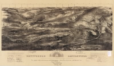 Thumbnail for Gettysburg, Battle of > Gettysburg Battlefield. Battle fought at Gettysburg, Pa. July 1st, 2d & 3d 1863 by the Federal and Confederate armies commanded respectively by Genl. G. G. Meade and Genl. Robert E. Lee. Jno. B. Bachelder, del.