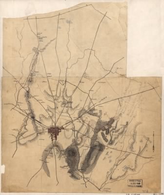 Thumbnail for Gettysburg, Battle of > [Preliminary sketch of the battle of Gettysburg showing troop positions, July 2, 1863].