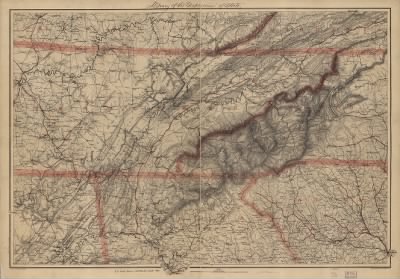 Southern States > [Eastern Tennessee, with parts of Alabama, Georgia, South Carolina, North Carolina, Virginia, and Kentucky] Drawn by A. Lindenkohl. H. Lindenkohl & Chas. G. Krebs, lith.