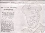 Thumbnail for PFC David Simpson - World War II Hero