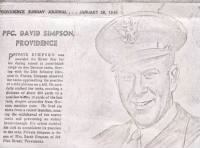 Thumbnail for PFC David Simpson - World War II Hero