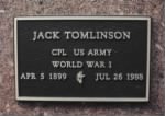 Thumbnail for Jack Tomlinson Sr. 1899-1988, grave marker