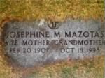 Josephine M Mazotas - Headstone