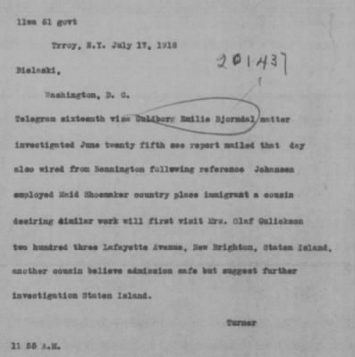 Old German Files, 1909-21 > Gulborg Emile Bjorndahl (#8000-201437)