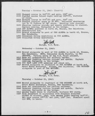 USS NAVAJO > War Diary, 10/1-31/42