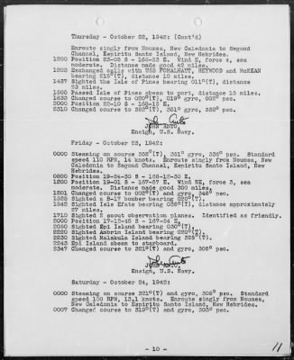 USS NAVAJO > War Diary, 10/1-31/42