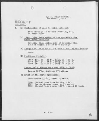 USS DORAN > War Diary, 11/1-30/42