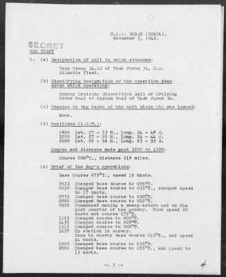 USS DORAN > War Diary, 11/1-30/42