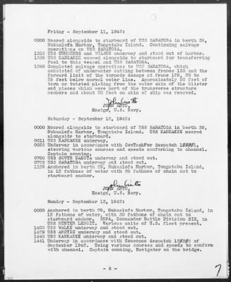 USS NAVAJO > War Diary, 9/1-30/42