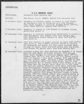 Thumbnail for USS BREESE > War Diary, 12/7/41 to 10/31/42