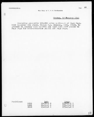 USS NORTHAMPTON > War Diary, 12/7/41 to 3/31/42