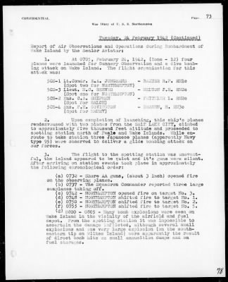 USS NORTHAMPTON > War Diary, 12/7/41 to 3/31/42