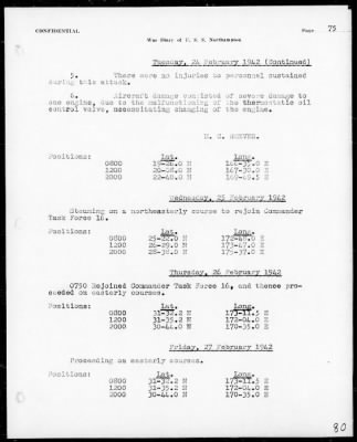 USS NORTHAMPTON > War Diary, 12/7/41 to 3/31/42