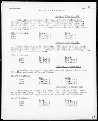 USS NORTHAMPTON > War Diary, 12/7/41 to 3/31/42