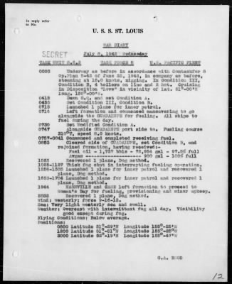 USS ST LOUIS > War Diary, 7/1-31/42 (Enc A)