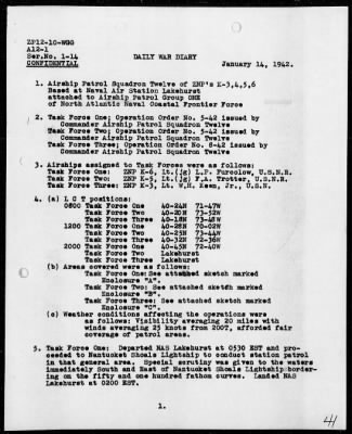 COMAIRPATRON 12 > War Diary, Jan, Apr, June, 1942 (Enc A-C) (1 End)