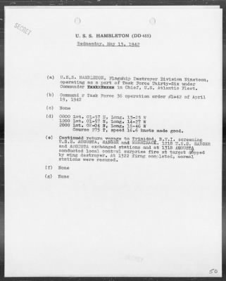 USS HAMBLETON > War Diary, 4/1/42 to 5/31/42 (Enc A-E)