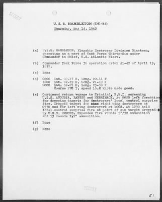 USS HAMBLETON > War Diary, 4/1/42 to 5/31/42 (Enc A-E)