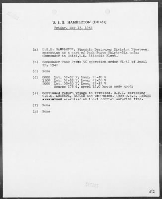 USS HAMBLETON > War Diary, 4/1/42 to 5/31/42 (Enc A-E)