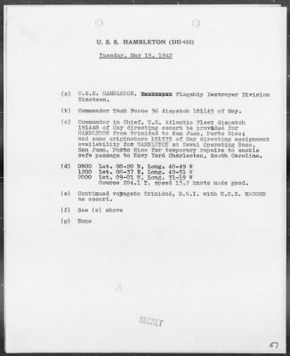 USS HAMBLETON > War Diary, 4/1/42 to 5/31/42 (Enc A-E)