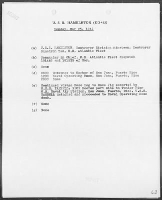 USS HAMBLETON > War Diary, 4/1/42 to 5/31/42 (Enc A-E)