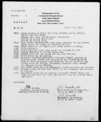 COMISHPAT 3rd ND > War Diary, Montauk Section, 8/1-31/42 (Enc A)