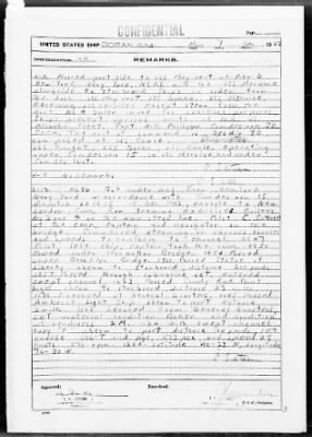 USS DORAN > War Diary, 12/1-31/42