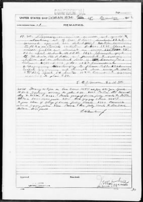 USS DORAN > War Diary, 12/1-31/42