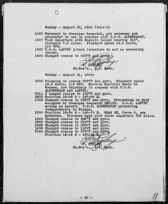 USS NAVAJO > War Diary, 8/1-31/42