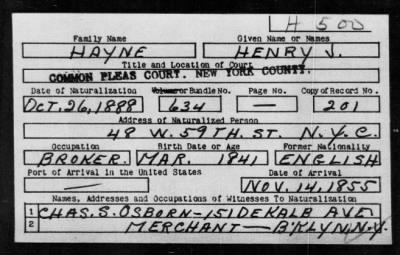 Thumbnail for HENRY J. > HAYNE, HENRY J.