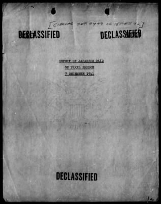 CINCPAC - PEARL HARBOR > Report of Japanese Raid on Pearl Harbor, 7 Dec 1941 (Enc A-F)