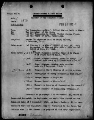 CINCPAC - PEARL HARBOR > Report of Japanese Raid on Pearl Harbor, 7 Dec 1941 (Enc A-F)