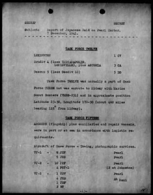 CINCPAC - PEARL HARBOR > Report of Japanese Raid on Pearl Harbor, 7 Dec 1941 (Enc A-F)