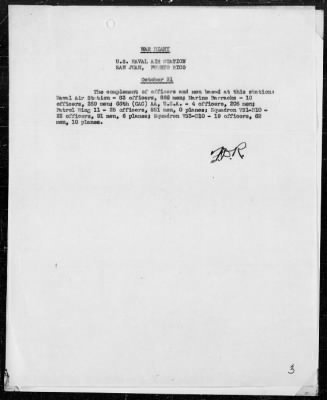 NAS SAN JUAN > War Diary, 10/1-31/42