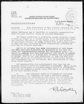 COMTASKFOR 16 > Report on raid on Wake Island, 24 Feb 1942