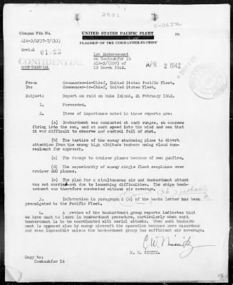 COMTASKFOR 16 > Report on raid on Wake Island, 24 Feb 1942