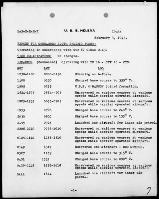 Thumbnail for USS HELENA > War Diary, 2/1-28/43 (Enc A)