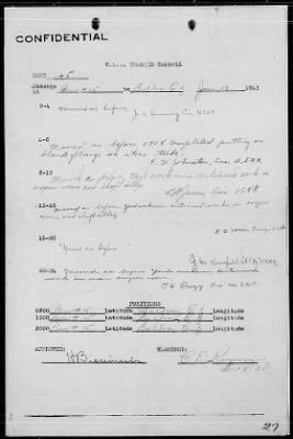 Thumbnail for USS CHARLES CARROLL > War Diary, 12/27/42 to 1/31/43