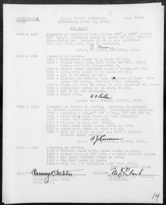 USS THOMAS JEFFERSON > War Diary, 3/1-31/43