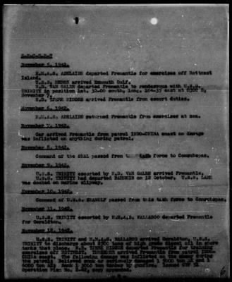 Thumbnail for COMTASKFOR 51 > War Diary, Com US Naval For, W Austl, 11/1/42 to 11/30/43