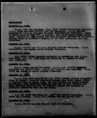 Thumbnail for COMTASKFOR 51 > War Diary, Com US Naval For, W Austl, 11/1/42 to 11/30/43